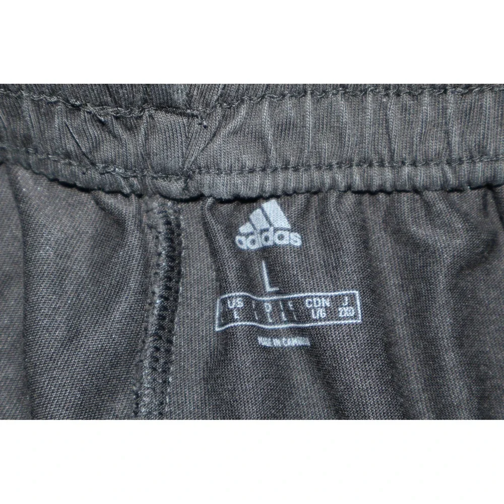 Adidas Gym Shorts Men Large Black 3-Stripes Athletic Gym Workout 9